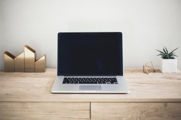 laptop on desk